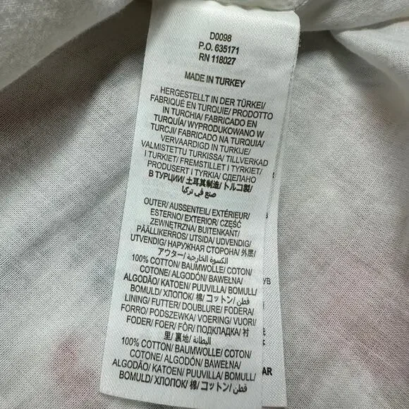 Boden Dress Womens 10 Regular Notch Neck Cotton Opulent Garden Ivory Fit Flare - Picture 7 of 14